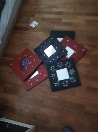Seis cuadros con espejo de Ikea en 10€