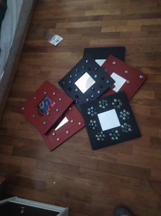 Seis cuadros con espejo de Ikea en 10€