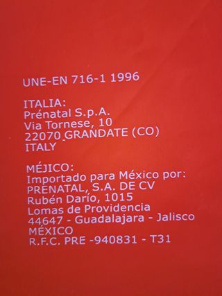 Cuna plegable prenatal