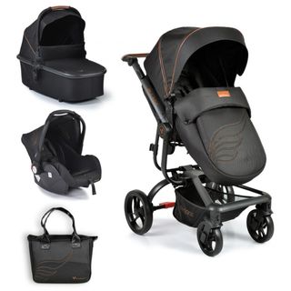 carrito de bebe de 3 piezas negro SIN ESTRENAR