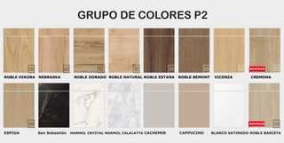 Cocina Minimax color liso lacado con madera
