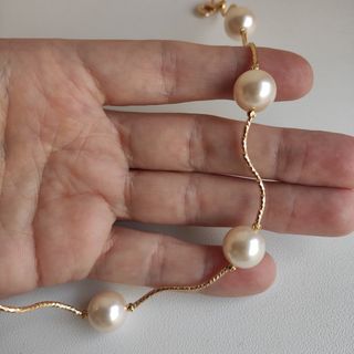 Nuevo único conjunto Gargantilla Pendientes Perlas