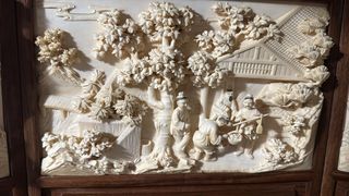 Biombo de mesa marfil circa 1930 china