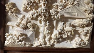 Biombo de mesa marfil circa 1930 china