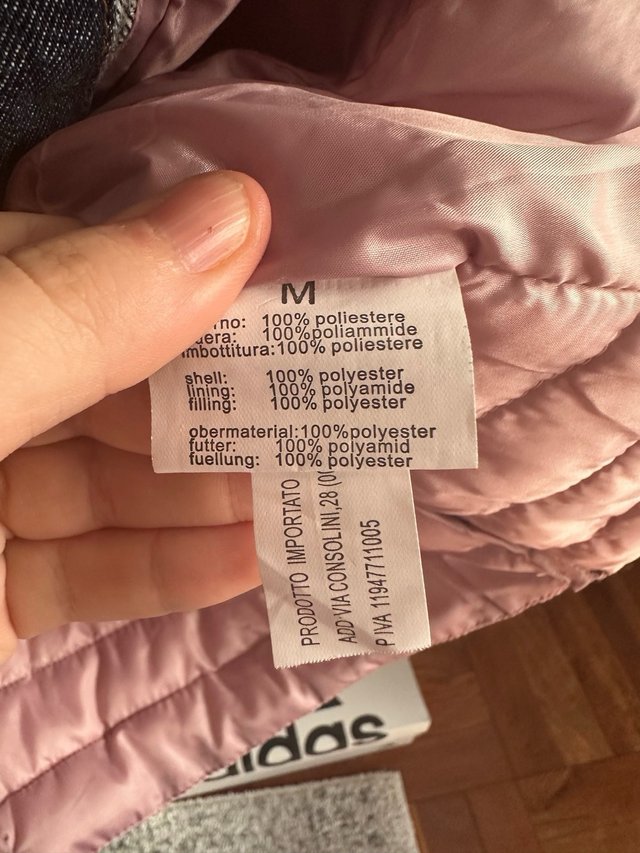 Chaqueta rosa acolchada