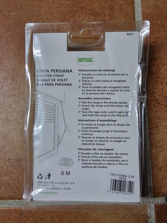 Lote cintas de persiana