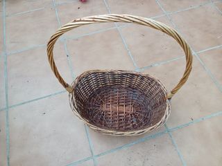   LOTE Cestas mimbre y ratan grande 