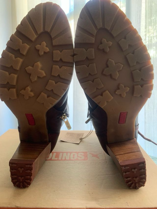 Botas tacon alto marron oscuro