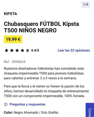 Chubasquero decathlon niño