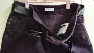 Minifalda morada talla 42 pana elastica