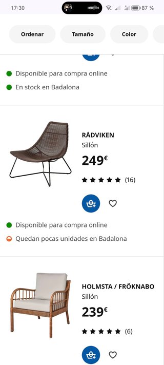 Sillón de ratán Radviken