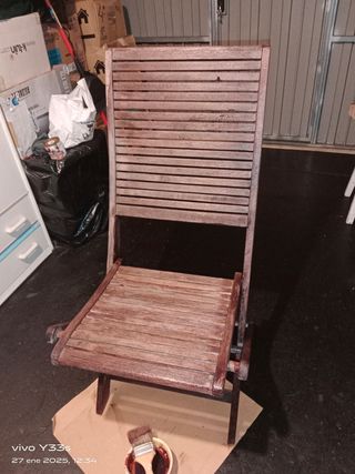 SILLA TERRAZA TEKA  RECLINABLEMADERA TEKA