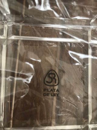 Cenicero cristal y plata 1ª ley