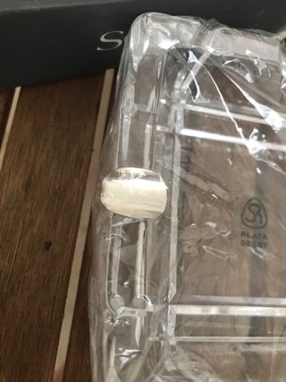 Cenicero cristal y plata 1ª ley