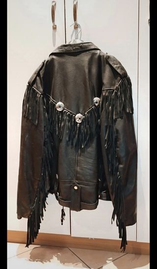 Giubbotto chiodo biker vera pelle cuoio