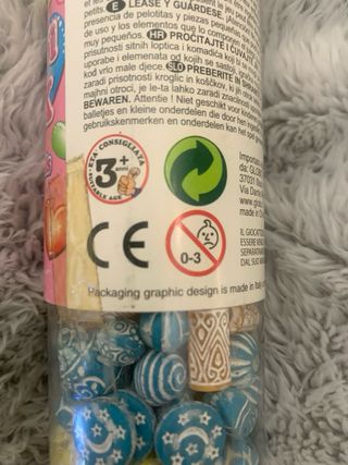 Giocattolo Vintage Y2K Tubo di perline multicolore