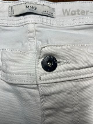 Pantalón blanco hombre mango