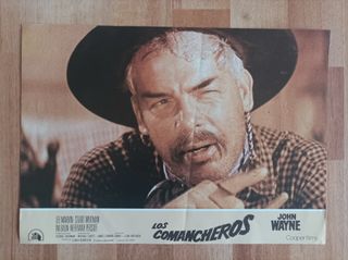 5 Cartelera de cine "Los comancheros" 34 X 24 cms.