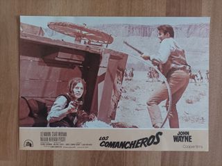 5 Cartelera de cine "Los comancheros" 34 X 24 cms.