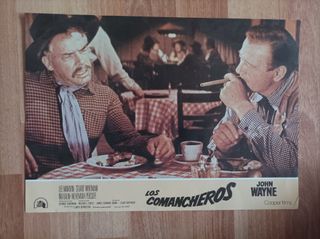 5 Cartelera de cine "Los comancheros" 34 X 24 cms.