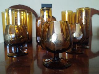 Conjunto copas y vasos vintag