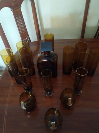 Conjunto copas y vasos vintag