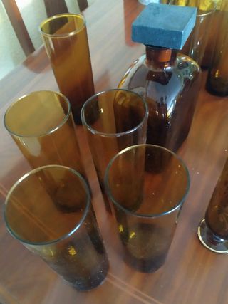 Conjunto copas y vasos vintag