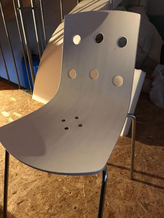 4 sedie bianche design