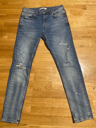 Pantalon Vaquero Zara azul 