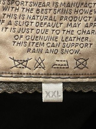 Chaqueta Redskins piel, marrón, tres cuartos XXL