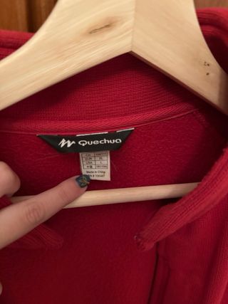 Sudadera roja de hombre