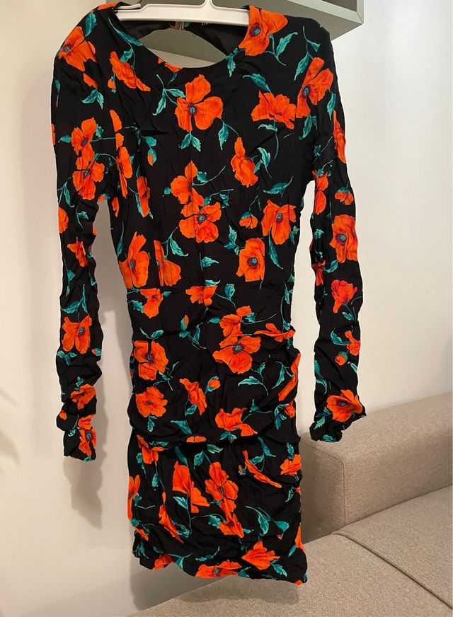 Vestido estampado corto