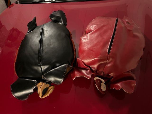 Coppia cuscini in pelle - tartarughe vintage