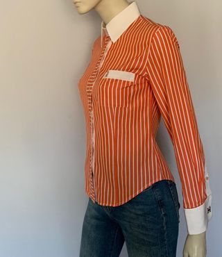 camisa Carolina Herrera con gemelos C H