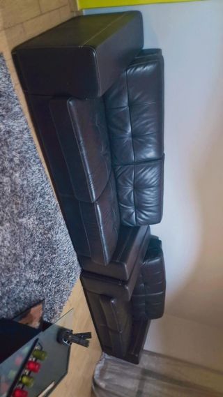 Sofa em pele pelicano como novo