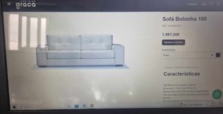 Sofa em pele pelicano como novo
