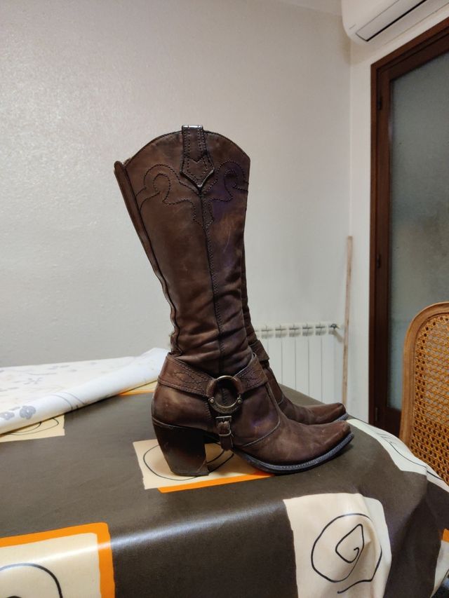 Botas Nero Giardini de piel