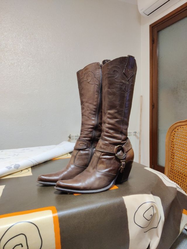 Botas Nero Giardini de piel