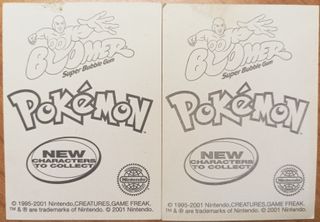 2 Cromos Pokemón 2001
