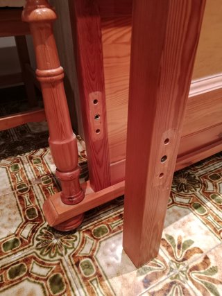 Cama de madera maciza para colchon de 150x190 cm