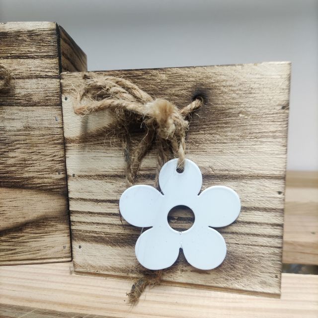 Conjunto porta macetas madera