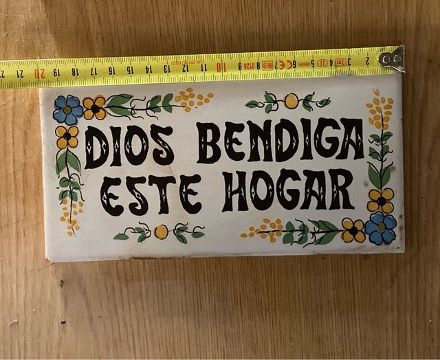 Azulejo “dios bendiga este hogar”