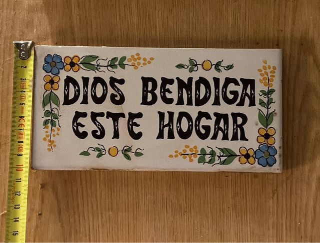 Azulejo “dios bendiga este hogar”