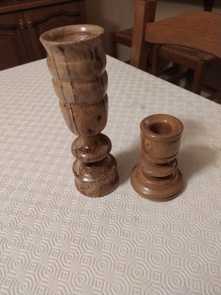 Portacandela in legno 