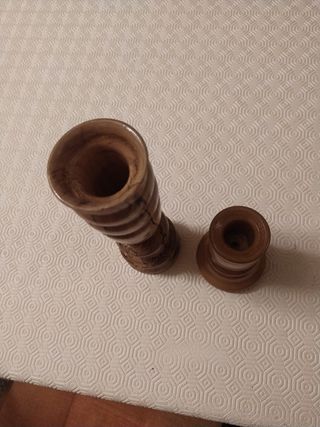 Portacandela in legno 