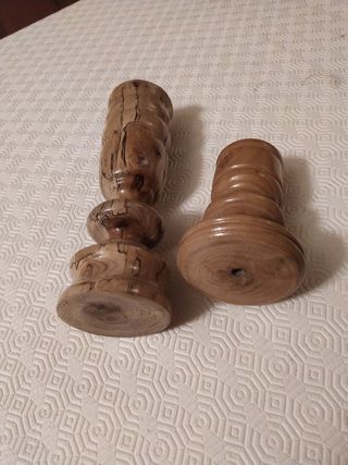 Portacandela in legno 