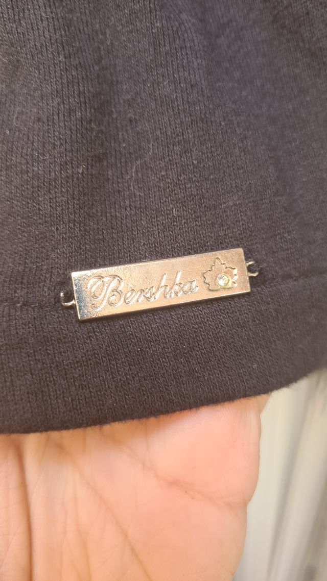 Abrigo blazer abotonado elástico negro