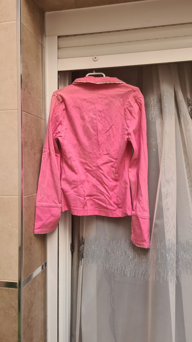 Blazer chaqueta elástica rosa