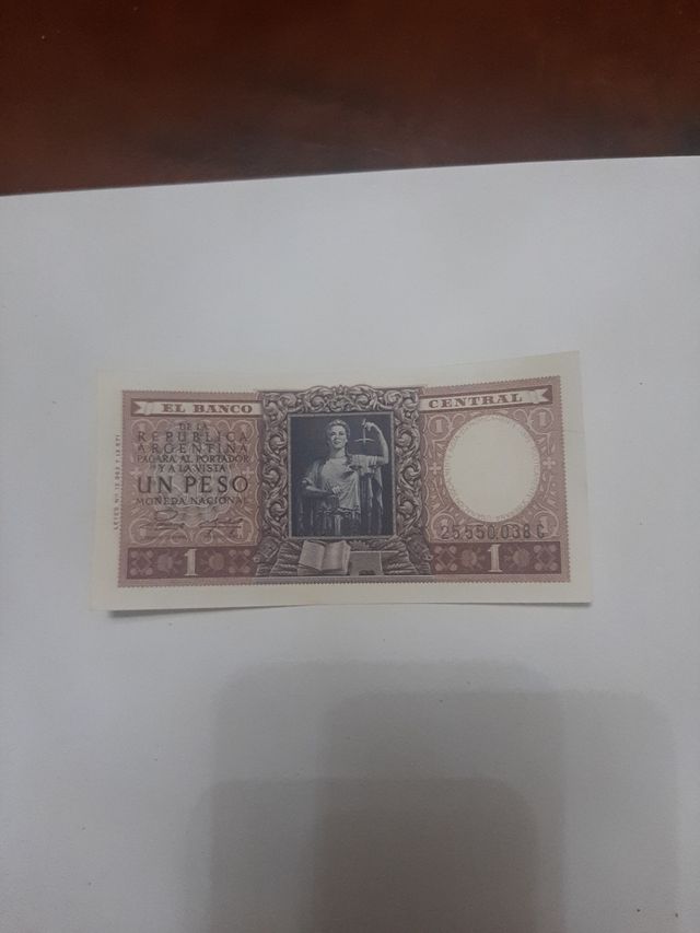 Billete Un Peso. Argentina.
