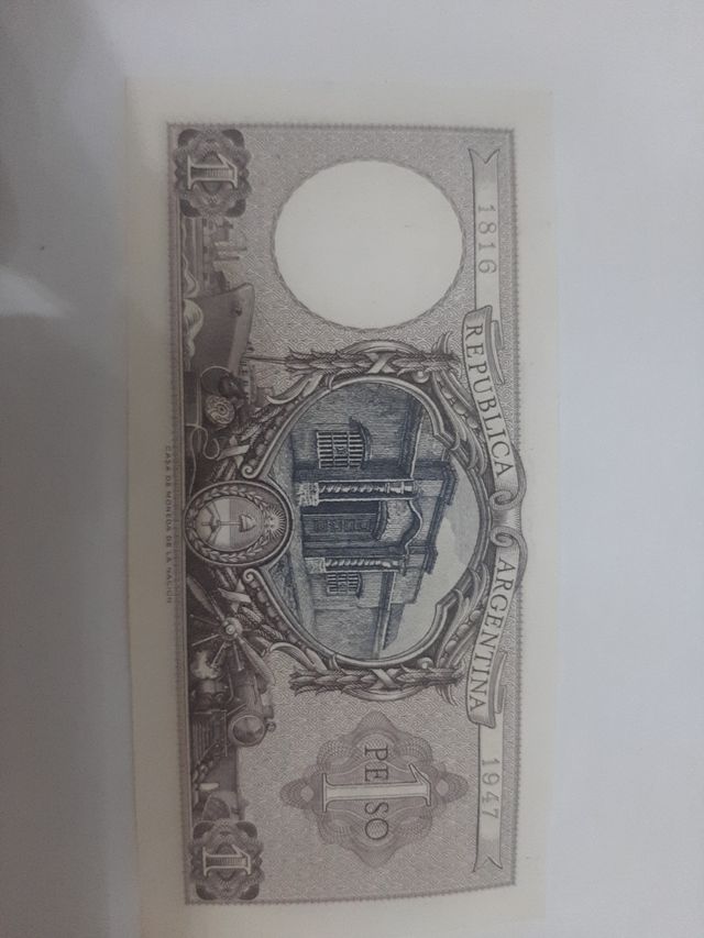 Billete Un Peso. Argentina.